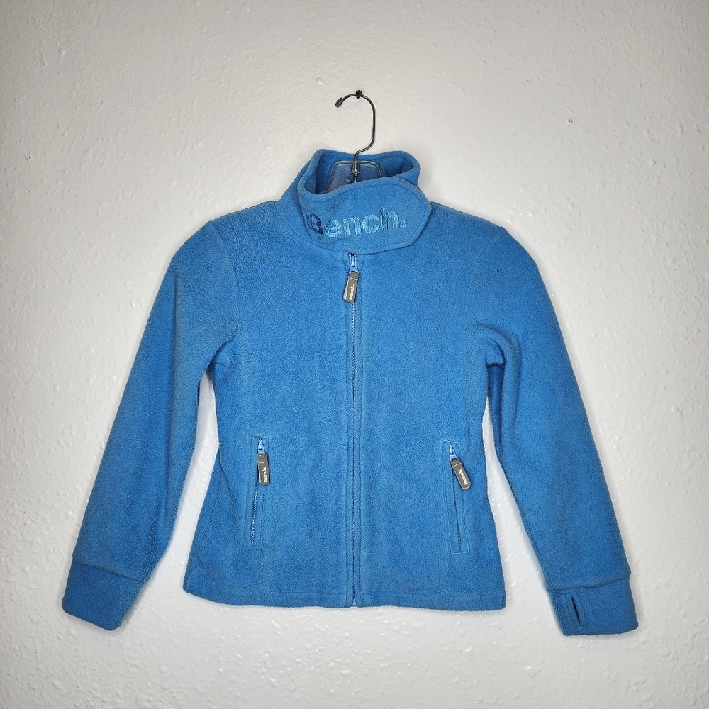 Bench Polyester Zip Up Hoodie With Thumb Holes & Velcro Neck Fleece -Size US 7/8